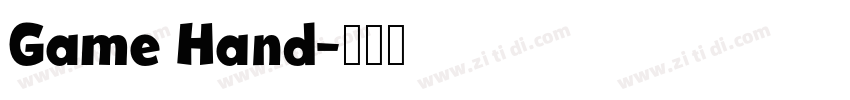 Game Hand字体转换